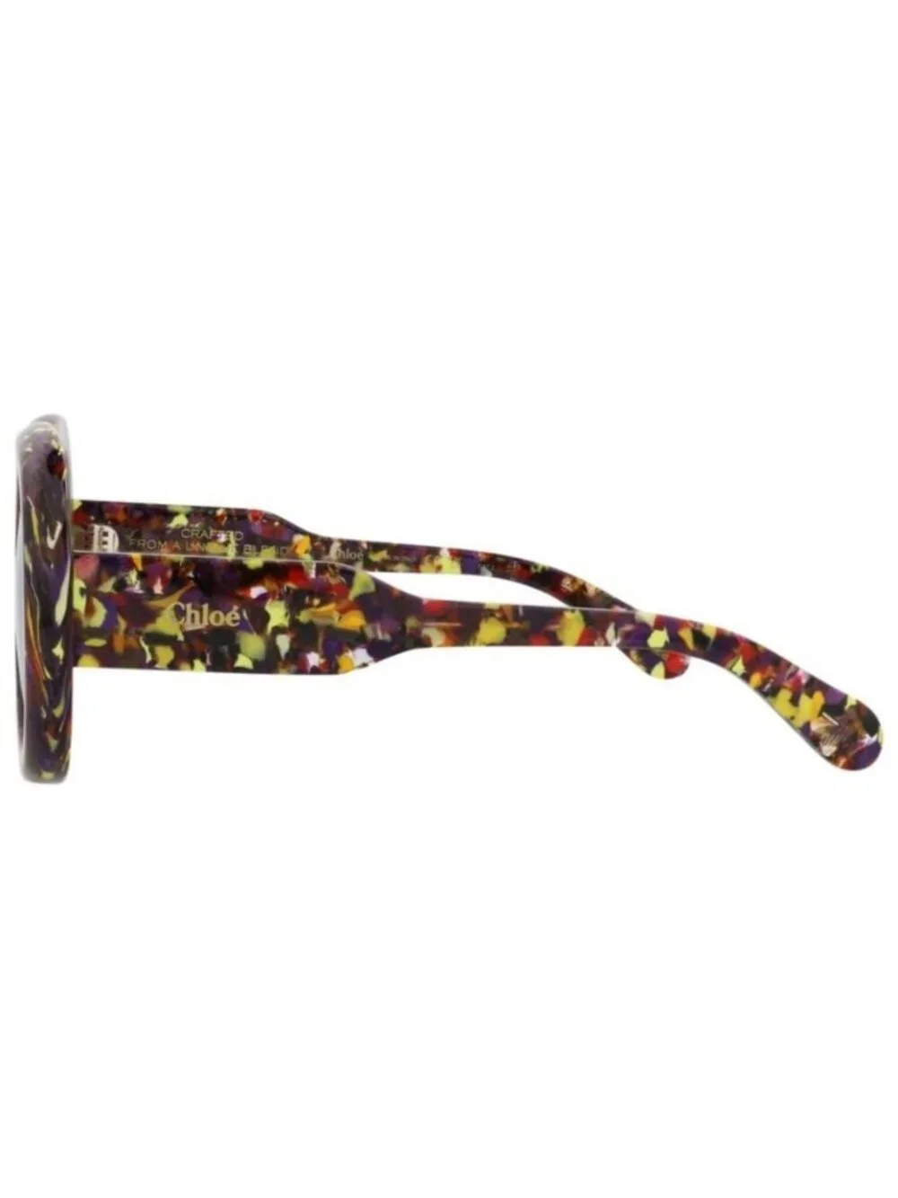 New Chloé Womens Square/Rectangle Violet Violet Violet Fashion Designer Sunglass